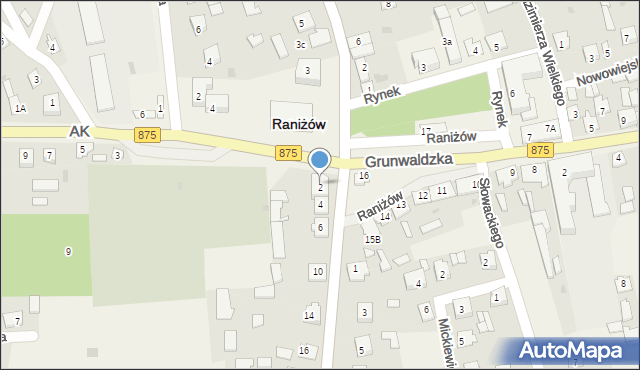 Raniżów, Rzeszowska, 2, mapa Raniżów