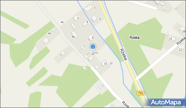 Rodaki, Rzeka, 11, mapa Rodaki