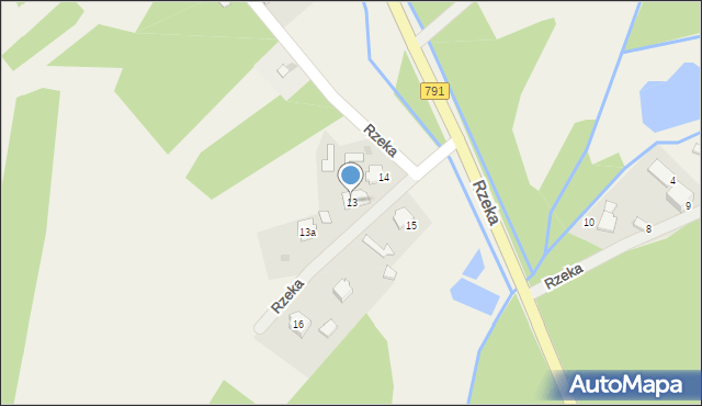 Rodaki, Rzeka, 13, mapa Rodaki