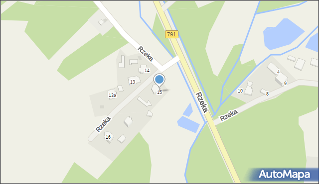 Rodaki, Rzeka, 15, mapa Rodaki