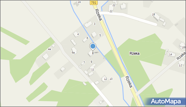 Rodaki, Rzeka, 8, mapa Rodaki