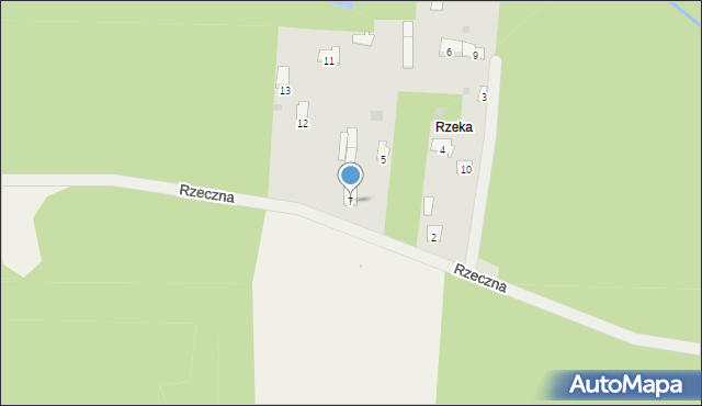 Rogów, Rzeczna, 7, mapa Rogów