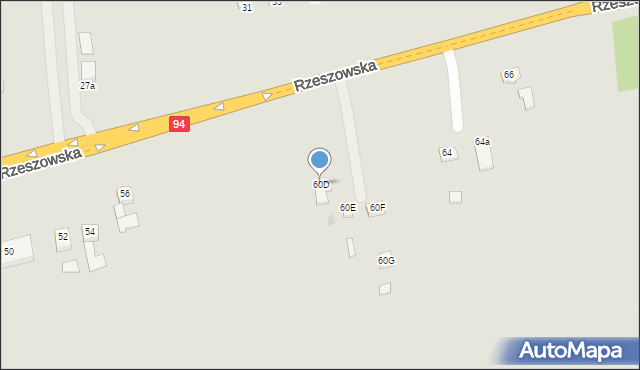 Ropczyce, Rzeszowska, 60D, mapa Ropczyce