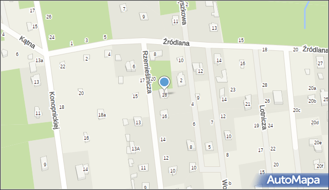 Rosanów, Rzemieślnicza, 18, mapa Rosanów