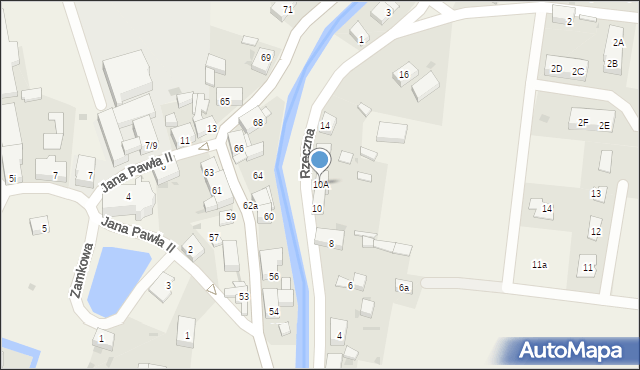 Roztoka, Rzeczna, 10A, mapa Roztoka