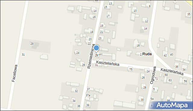 Ruda, Rzemieślnicza, 29, mapa Ruda