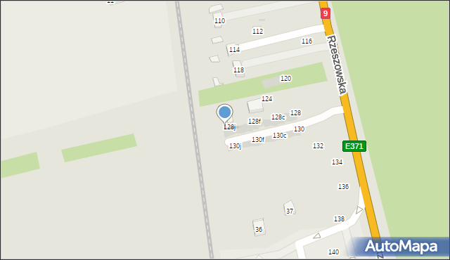 Rudna Mała, Rzeszowska, 34K, mapa Rudna Mała