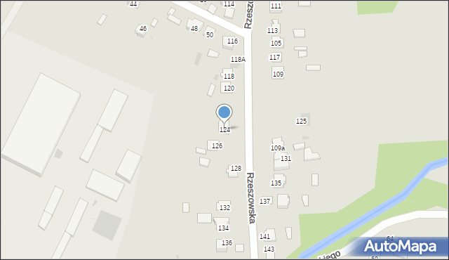 Rudnik nad Sanem, Rzeszowska, 124, mapa Rudnik nad Sanem
