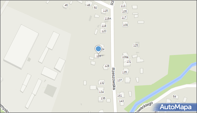 Rudnik nad Sanem, Rzeszowska, 126, mapa Rudnik nad Sanem