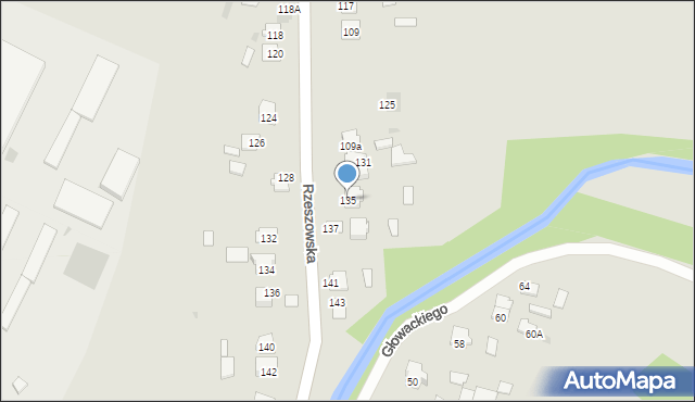 Rudnik nad Sanem, Rzeszowska, 135, mapa Rudnik nad Sanem