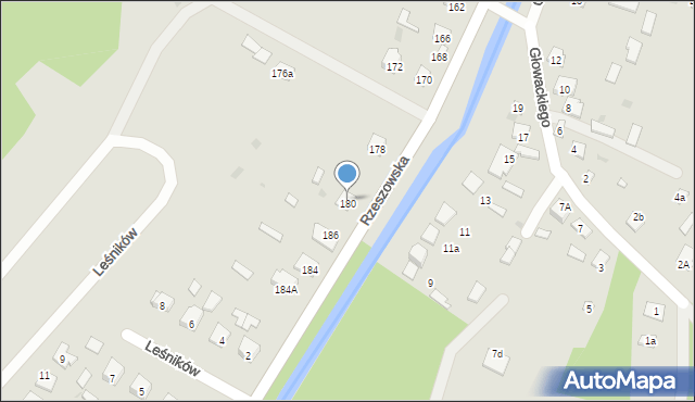 Rudnik nad Sanem, Rzeszowska, 182, mapa Rudnik nad Sanem