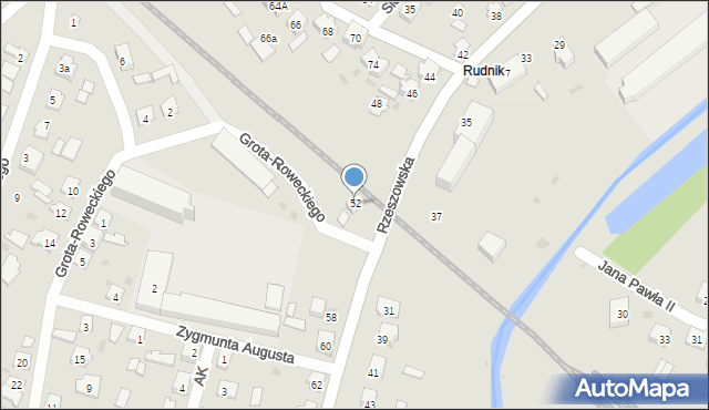 Rudnik nad Sanem, Rzeszowska, 52, mapa Rudnik nad Sanem