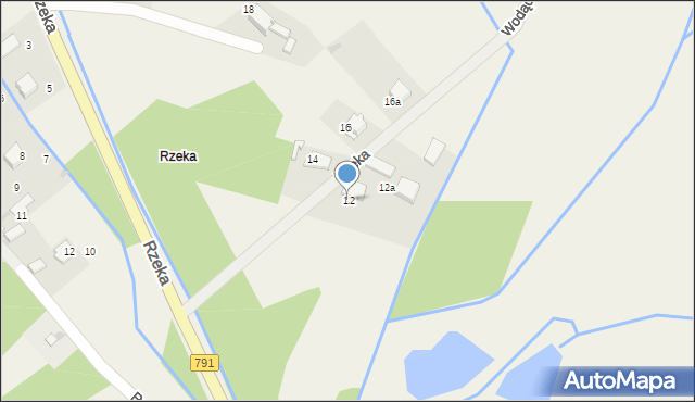 Ryczówek, Rzeka, 12, mapa Ryczówek