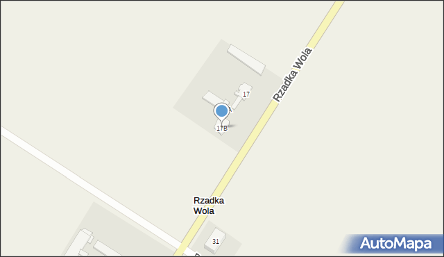 Rzadka Wola, Rzadka Wola, 17B, mapa Rzadka Wola