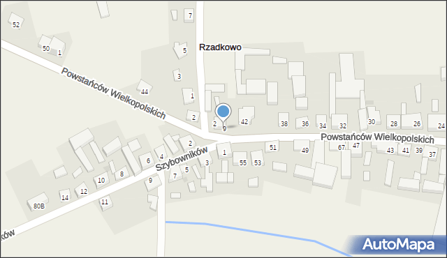 Rzadkowo, Rzadkowo, 9, mapa Rzadkowo