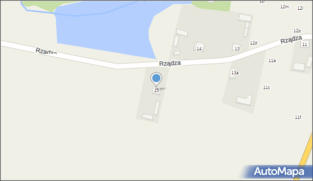 Rządza, Rządza, 15, mapa Rządza