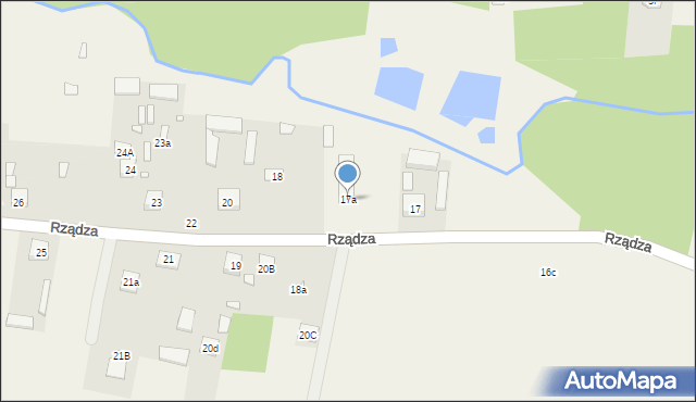 Rządza, Rządza, 17a, mapa Rządza