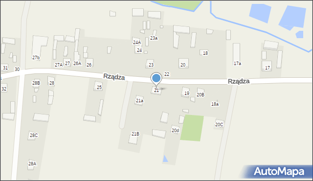 Rządza, Rządza, 21, mapa Rządza