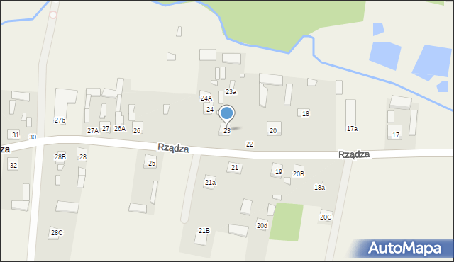 Rządza, Rządza, 23, mapa Rządza