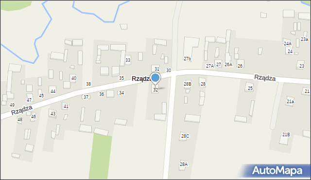 Rządza, Rządza, 32, mapa Rządza