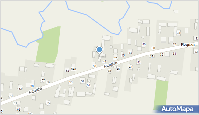 Rządza, Rządza, 50a, mapa Rządza