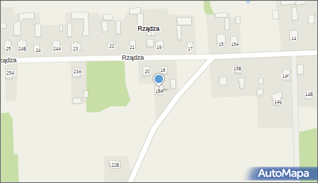 Rządza, Rządza, 18A, mapa Rządza