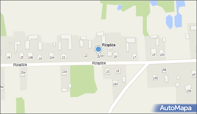 Rządza, Rządza, 21, mapa Rządza