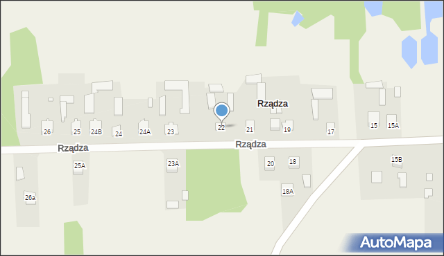 Rządza, Rządza, 22, mapa Rządza