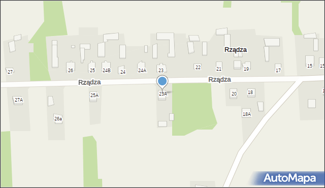 Rządza, Rządza, 23A, mapa Rządza