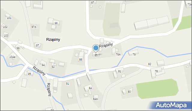 Rząsiny, Rząsiny, 85, mapa Rząsiny