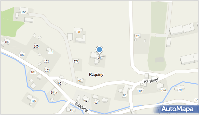 Rząsiny, Rząsiny, 96, mapa Rząsiny