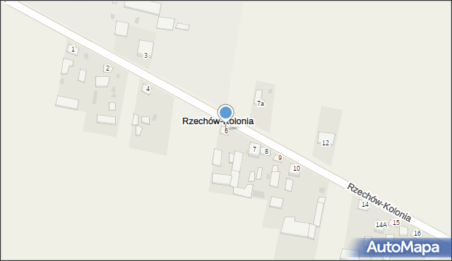 Rzechów-Kolonia, Rzechów-Kolonia, 6, mapa Rzechów-Kolonia