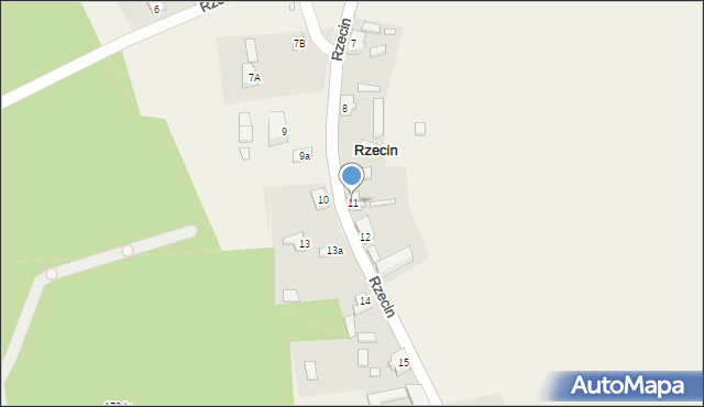 Rzecin, Rzecin, 11, mapa Rzecin