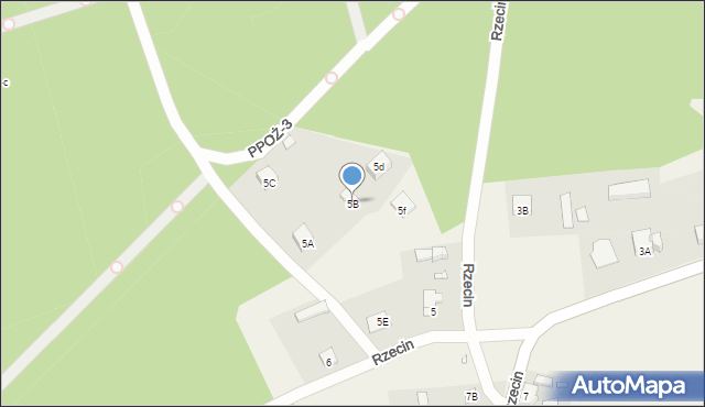 Rzecin, Rzecin, 5B, mapa Rzecin