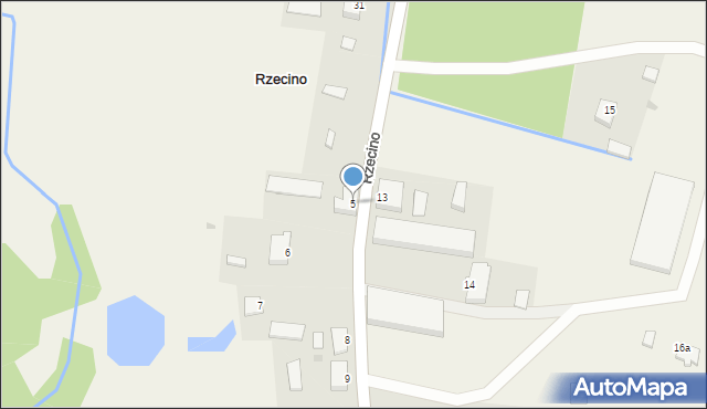 Rzecino, Rzecino, 5, mapa Rzecino