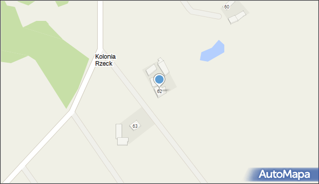 Rzeck, Rzeck, 62, mapa Rzeck