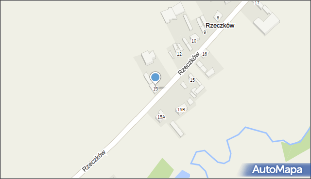 Rzeczków, Rzeczków, 13, mapa Rzeczków