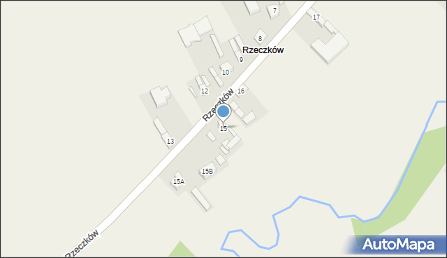 Rzeczków, Rzeczków, 15, mapa Rzeczków