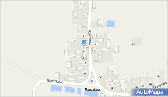 Rzeczków, Rzeczków, 11, mapa Rzeczków