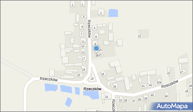 Rzeczków, Rzeczków, 15, mapa Rzeczków