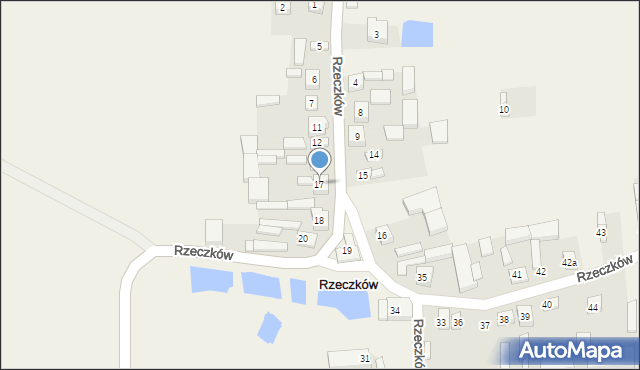 Rzeczków, Rzeczków, 17, mapa Rzeczków