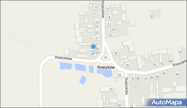 Rzeczków, Rzeczków, 20, mapa Rzeczków