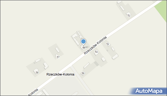 Rzeczków-Kolonia, Rzeczków-Kolonia, 55, mapa Rzeczków-Kolonia