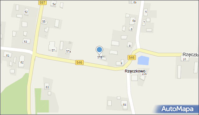 Rzęczkowo, Rzęczkowo, 57B, mapa Rzęczkowo