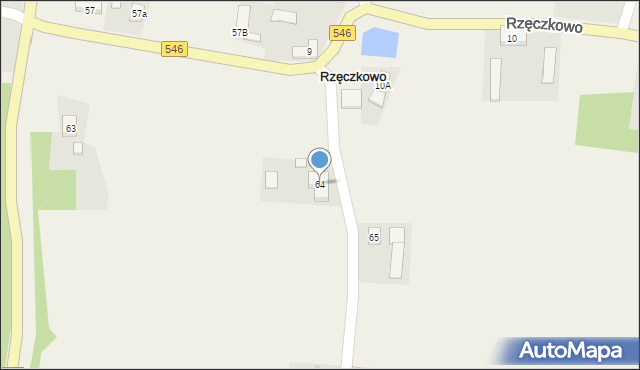 Rzęczkowo, Rzęczkowo, 64, mapa Rzęczkowo