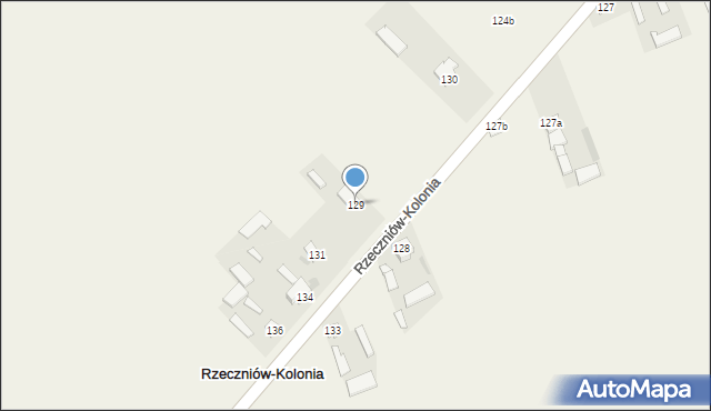 Rzeczniów-Kolonia, Rzeczniów-Kolonia, 129, mapa Rzeczniów-Kolonia