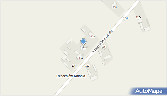 Rzeczniów-Kolonia, Rzeczniów-Kolonia, 131, mapa Rzeczniów-Kolonia