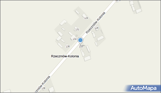 Rzeczniów-Kolonia, Rzeczniów-Kolonia, 133, mapa Rzeczniów-Kolonia