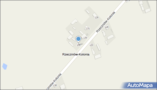 Rzeczniów-Kolonia, Rzeczniów-Kolonia, 136, mapa Rzeczniów-Kolonia