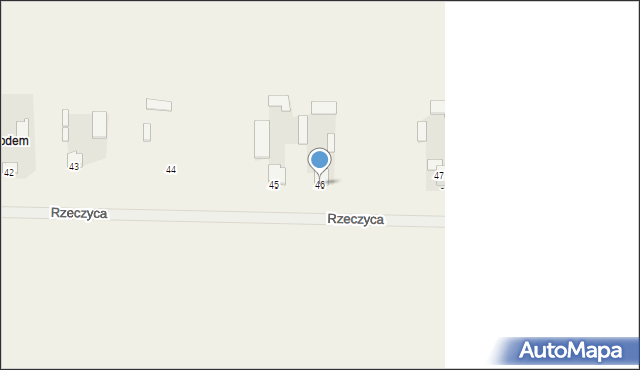 Rzeczyca, Rzeczyca, 46, mapa Rzeczyca